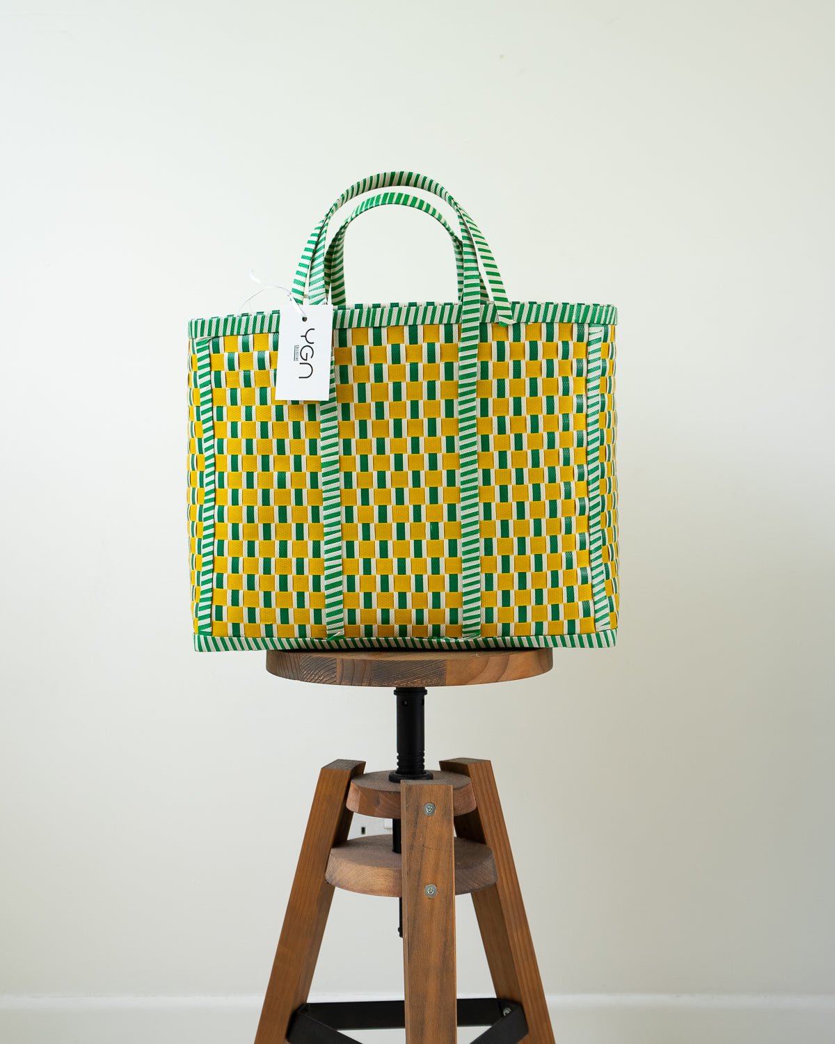 Anawa Yellow and Green Basket | Shopper Bag | Beach Basket - YGN Collective