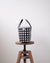 Black Criss-Cross Woven Upcycled Basket | Shopper Bag | Beach Basket - YGN Collective