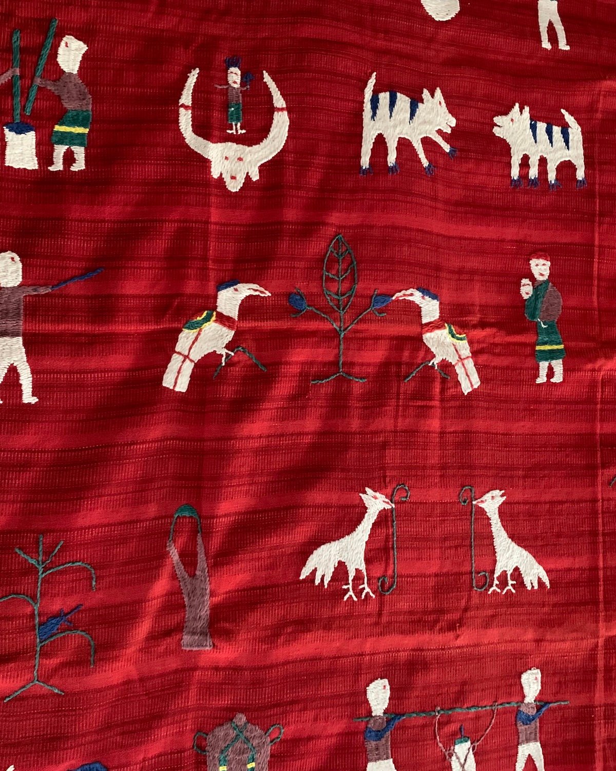 Embroidered tapestry on sale