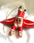 Flying Santa Christmas Decoration | Handmade Papier Mache Father Christmas Ornament | 3D Kitsch Christmas Hanging Decoration - YGN Collective