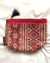 Makeup Bag, Zip Purse in Red Tones with Tassel | Chin Textile Purse with Tassel - YGN Collective