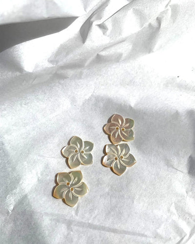 Mother of Pearl Flower Shell Rare Buttons | Hand Carved Buttons | Natural Buttons | Two Hole Buttons for Sewing or Collectors - YGN Collective